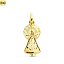  Colgante medalla de oro 18k Virgen del Pilar 16 mm